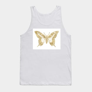 Vintage Butterfly in Gold Tank Top